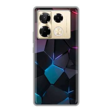 Силиконовый чехол на Infinix Note 40 Pro 4G с принтом Геометрия неона Силиконовый чехол на Infinix Note 40 Pro 4G с принтом Геометрия неона