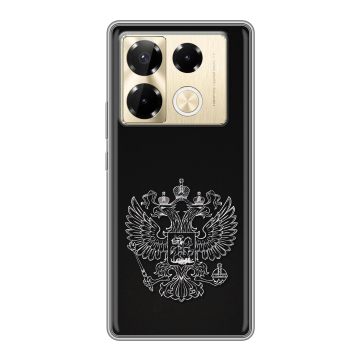 Силиконовый чехол на Infinix Note 40 Pro 4G с принтом Герб России Силиконовый чехол на Infinix Note 40 Pro 4G с принтом Герб России