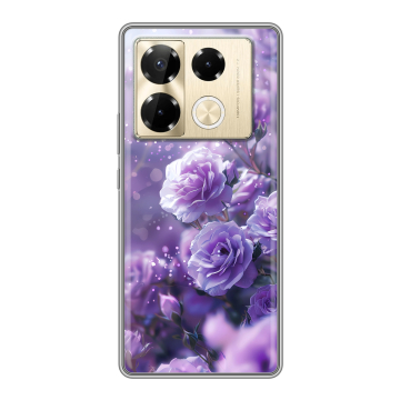 Силиконовый чехол на Infinix Note 40 Pro 4G с принтом Розы цветы Силиконовый чехол на Infinix Note 40 Pro 4G с принтом Розы цветы
