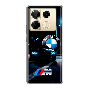 Силиконовый чехол на Infinix Note 40 Pro 4G с принтом БМВ BMW Силиконовый чехол на Infinix Note 40 Pro 4G с принтом БМВ BMW