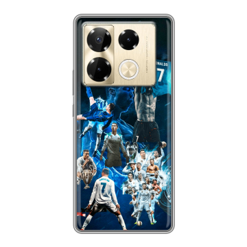 Силиконовый чехол на Infinix Note 40 Pro 4G с принтом Реал Роналдо Силиконовый чехол на Infinix Note 40 Pro 4G с принтом Реал Роналдо