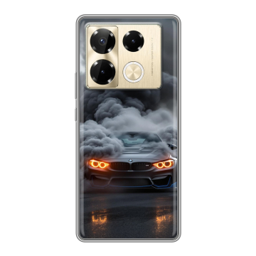 Силиконовый чехол на Infinix Note 40 Pro 4G с принтом BMW БМВ Силиконовый чехол на Infinix Note 40 Pro 4G с принтом BMW БМВ