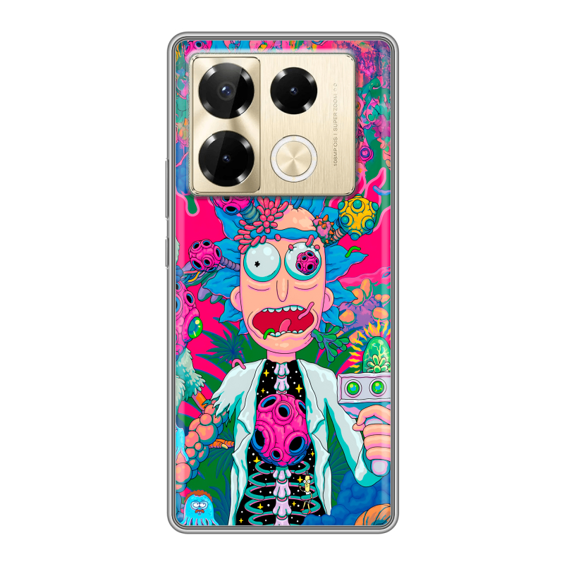Силиконовый чехол на Infinix Note 40 Pro 4G с принтом Рик и Морти Rick Morty Силиконовый чехол на Infinix Note 40 Pro 4G с принтом Рик и Морти Rick Morty