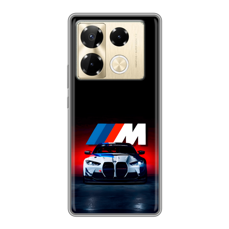 Силиконовый чехол на Infinix Note 40 Pro 4G с принтом БМВ BMW Силиконовый чехол на Infinix Note 40 Pro 4G с принтом БМВ BMW
