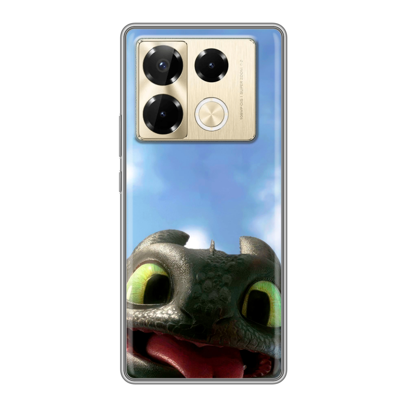 Силиконовый чехол на Infinix Note 40 Pro 4G с принтом Как приручить дракона Силиконовый чехол на Infinix Note 40 Pro 4G с принтом Как приручить дракона