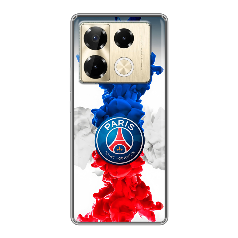 Силиконовый чехол на Infinix Note 40 Pro 4G с принтом PSG ПСЖ Силиконовый чехол на Infinix Note 40 Pro 4G с принтом PSG ПСЖ