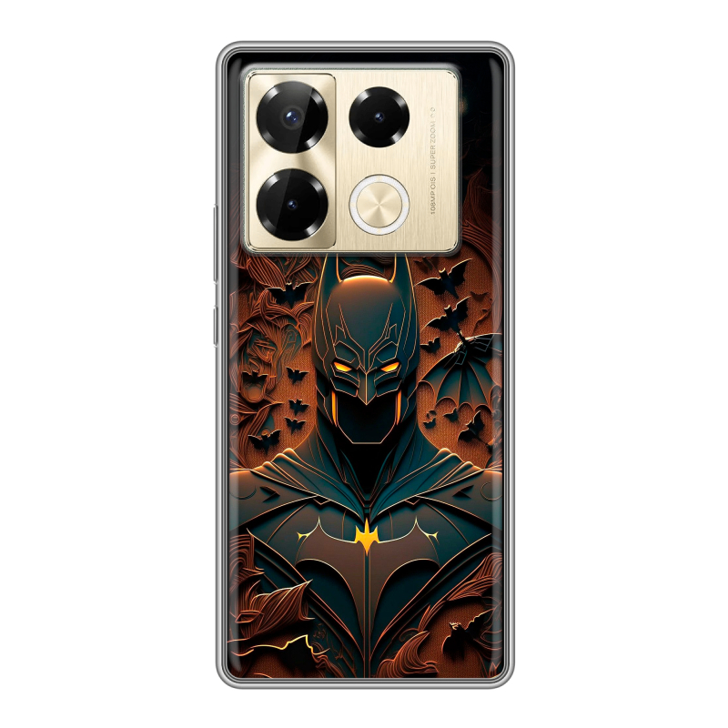 Силиконовый чехол на Infinix Note 40 Pro 4G с принтом Batman Бэтмен Силиконовый чехол на Infinix Note 40 Pro 4G с принтом Batman Бэтмен