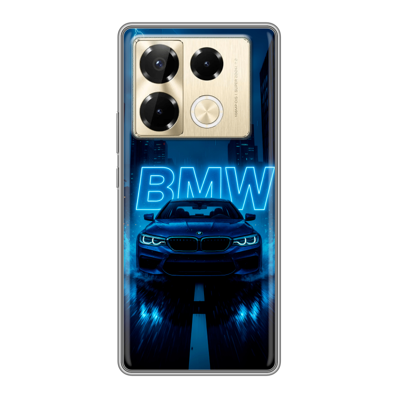 Силиконовый чехол на Infinix Note 40 Pro 4G с принтом BMW БМВ Силиконовый чехол на Infinix Note 40 Pro 4G с принтом BMW БМВ