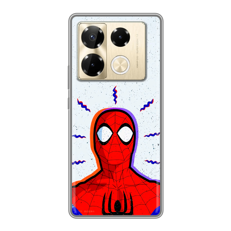 Силиконовый чехол на Infinix Note 40 Pro 4G с принтом Spiderman Человек паук Силиконовый чехол на Infinix Note 40 Pro 4G с принтом Spiderman Человек паук