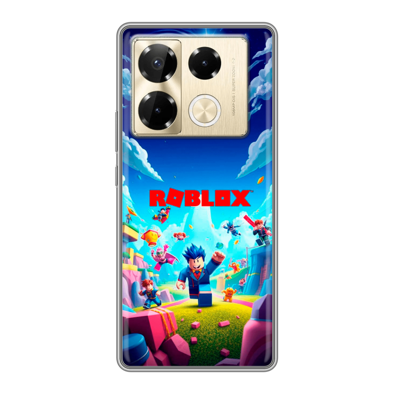 Силиконовый чехол на Infinix Note 40 Pro 4G с принтом Roblox Роблокс Силиконовый чехол на Infinix Note 40 Pro 4G с принтом Roblox Роблокс