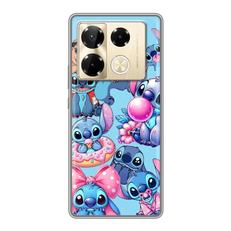 Силиконовый чехол на Infinix Note 40 Pro 4G с принтом Лило и Стич Силиконовый чехол на Infinix Note 40 Pro 4G с принтом Лило и Стич