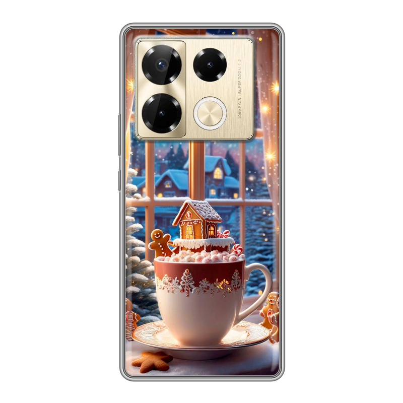 Силиконовый чехол на Infinix Note 40 Pro 4G с принтом Новый год Силиконовый чехол на Infinix Note 40 Pro 4G с принтом Новый год