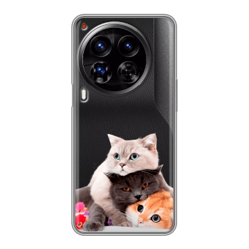 Силиконовый чехол на Tecno Camon 30 Premier 5G с принтом Кошки Силиконовый чехол на Tecno Camon 30 Premier 5G с принтом Кошки