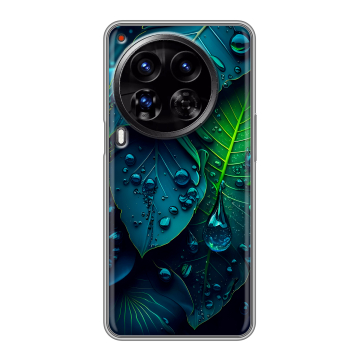 Силиконовый чехол на Tecno Camon 30 Premier 5G с принтом Листья Силиконовый чехол на Tecno Camon 30 Premier 5G с принтом Листья