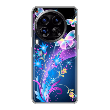 Силиконовый чехол на Tecno Camon 30 Premier 5G с принтом Бабочки Силиконовый чехол на Tecno Camon 30 Premier 5G с принтом Бабочки