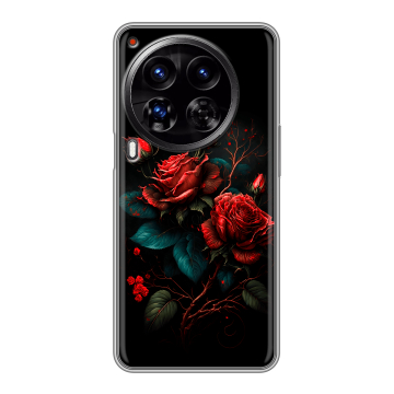 Силиконовый чехол на Tecno Camon 30 Premier 5G с принтом Розы красные Силиконовый чехол на Tecno Camon 30 Premier 5G с принтом Розы красные