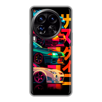Силиконовый чехол на Tecno Camon 30 Premier 5G с принтом Гоночные машины