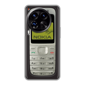 Силиконовый чехол на Tecno Camon 30 Premier 5G с принтом Ретро Нокия Силиконовый чехол на Tecno Camon 30 Premier 5G с принтом Ретро Нокия