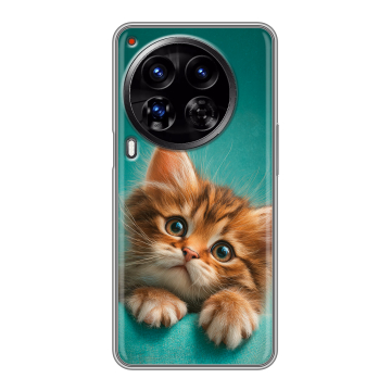 Силиконовый чехол на Tecno Camon 30 Premier 5G с принтом котенок Силиконовый чехол на Tecno Camon 30 Premier 5G с принтом котенок