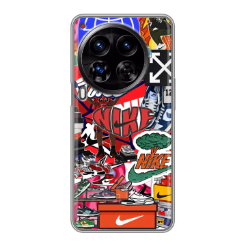 Силиконовый чехол на Tecno Camon 30 Premier 5G с принтом Найк Nike яркий