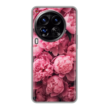 Силиконовый чехол на Tecno Camon 30 Premier 5G с принтом цветы пионы