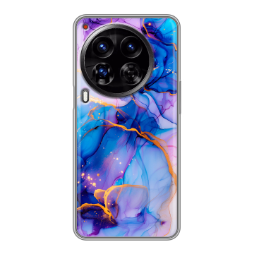 Силиконовый чехол на Tecno Camon 30 Premier 5G с принтом синий мрамор Силиконовый чехол на Tecno Camon 30 Premier 5G с принтом синий мрамор
