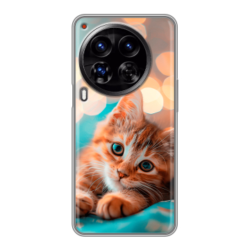 Силиконовый чехол на Tecno Camon 30 Premier 5G с принтом котик