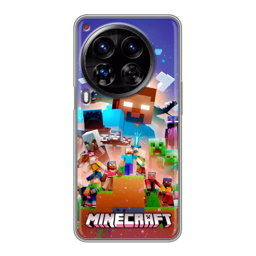 Силиконовый чехол на Tecno Camon 30 Premier 5G с принтом Майнкрафт Minecraft