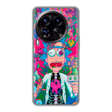 Силиконовый чехол на Tecno Camon 30 Premier 5G с принтом Рик и Морти Rick Morty