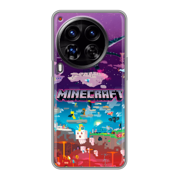 Силиконовый чехол на Tecno Camon 30 Premier 5G с принтом Майнкрафт Minecraft