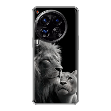 Силиконовый чехол на Tecno Camon 30 Premier 5G с принтом Лев кошки Силиконовый чехол на Tecno Camon 30 Premier 5G с принтом Лев кошки