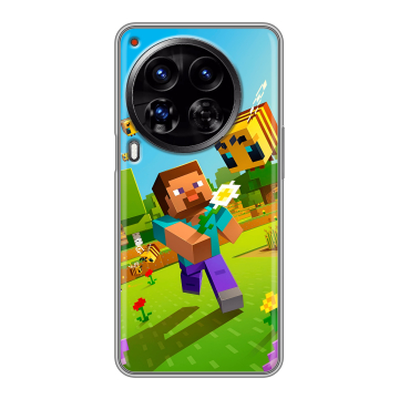 Силиконовый чехол на Tecno Camon 30 Premier 5G с принтом Майнкрафт Minecraft Силиконовый чехол на Tecno Camon 30 Premier 5G с принтом Майнкрафт Minecraft