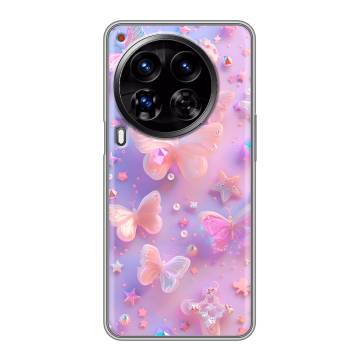 Силиконовый чехол на Tecno Camon 30 Premier 5G с принтом Бабочки Силиконовый чехол на Tecno Camon 30 Premier 5G с принтом Бабочки
