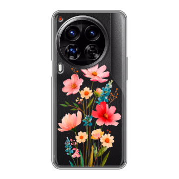 Силиконовый чехол на Tecno Camon 30 Premier 5G с принтом Цветы Силиконовый чехол на Tecno Camon 30 Premier 5G с принтом Цветы
