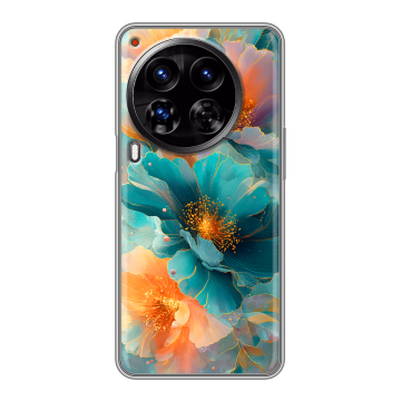 Силиконовый чехол на Tecno Camon 30 Premier 5G с принтом Цветы Силиконовый чехол на Tecno Camon 30 Premier 5G с принтом Цветы