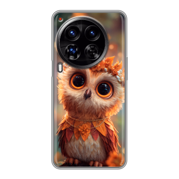 Силиконовый чехол на Tecno Camon 30 Premier 5G с принтом Милая сова Силиконовый чехол на Tecno Camon 30 Premier 5G с принтом Милая сова