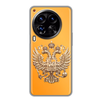 Силиконовый чехол на Tecno Camon 30 Premier 5G с принтом Герб Флаг России Силиконовый чехол на Tecno Camon 30 Premier 5G с принтом Герб Флаг России