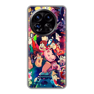 Силиконовый чехол на Tecno Camon 30 Premier 5G с принтом Gravity Falls Гравити Фолз
