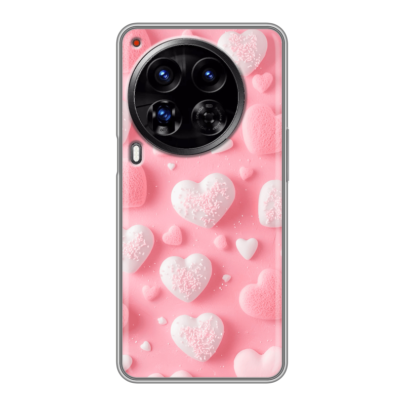 Силиконовый чехол на Tecno Camon 30 Premier 5G с принтом Сердечки Силиконовый чехол на Tecno Camon 30 Premier 5G с принтом Сердечки