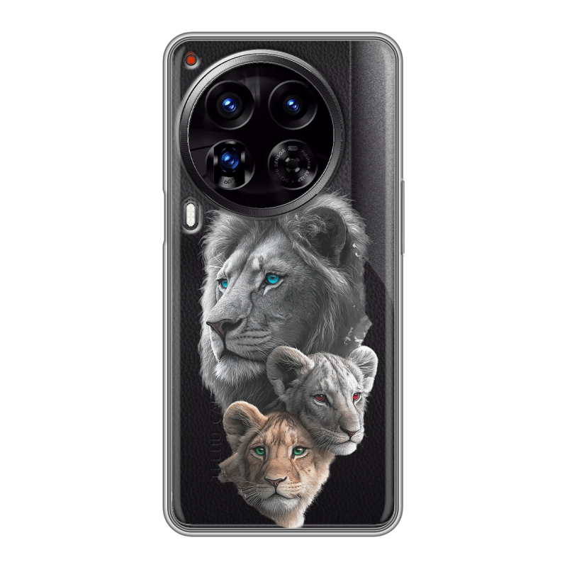 Силиконовый чехол на Tecno Camon 30 Premier 5G с принтом Львы Силиконовый чехол на Tecno Camon 30 Premier 5G с принтом Львы