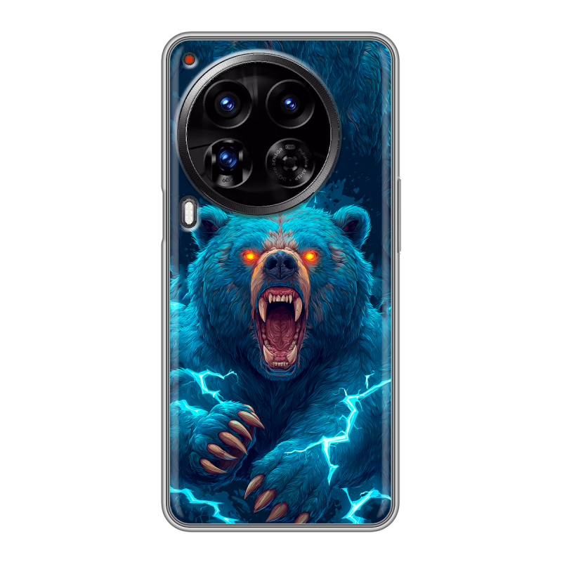 Силиконовый чехол на Tecno Camon 30 Premier 5G с принтом Медведь Силиконовый чехол на Tecno Camon 30 Premier 5G с принтом Медведь