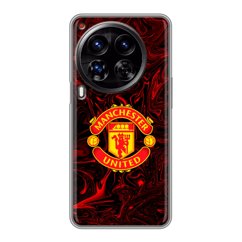 Силиконовый чехол на Tecno Camon 30 Premier 5G с принтом Manchester United Силиконовый чехол на Tecno Camon 30 Premier 5G с принтом Manchester United