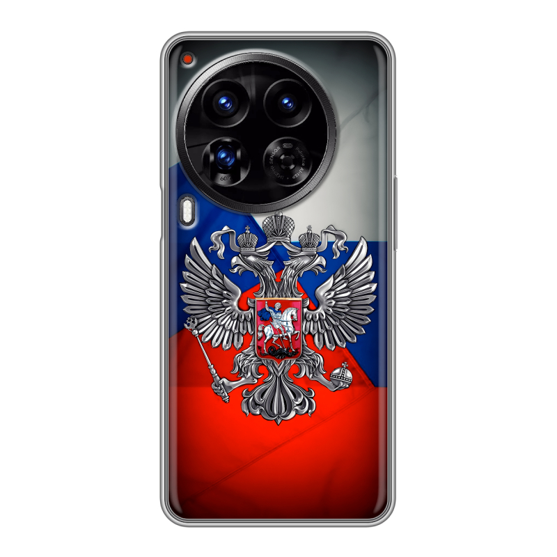 Силиконовый чехол на Tecno Camon 30 Premier 5G с принтом Флаг России Силиконовый чехол на Tecno Camon 30 Premier 5G с принтом Флаг России