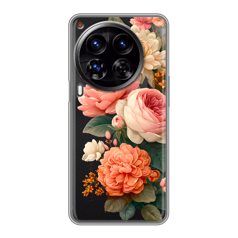 Силиконовый чехол на Tecno Camon 30 Premier 5G с принтом цветы Силиконовый чехол на Tecno Camon 30 Premier 5G с принтом цветы