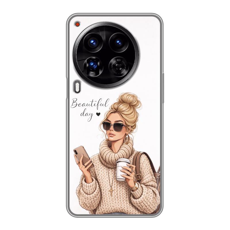 Силиконовый чехол на Tecno Camon 30 Premier 5G с принтом женский Силиконовый чехол на Tecno Camon 30 Premier 5G с принтом женский