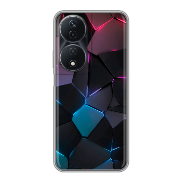 Силиконовый чехол на Honor 90 Smart с принтом Геометрия неона Силиконовый чехол на Honor 90 Smart с принтом Геометрия неона