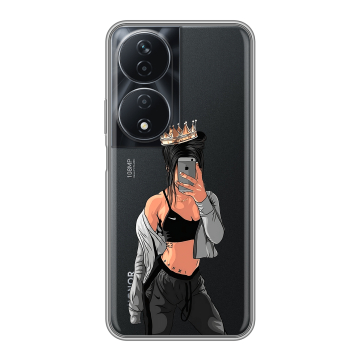 Силиконовый чехол на Honor 90 Smart с принтом Женские принты Силиконовый чехол на Honor 90 Smart с принтом Женские принты