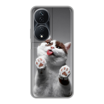 Силиконовый чехол на Honor 90 Smart с принтом Коты Силиконовый чехол на Honor 90 Smart с принтом Коты