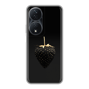 Силиконовый чехол на Honor 90 Smart с принтом Черная клубника Силиконовый чехол на Honor 90 Smart с принтом Черная клубника