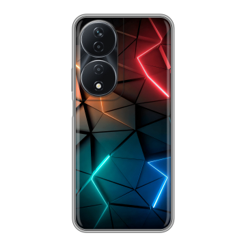 Силиконовый чехол на Honor 90 Smart с принтом Абстракция неон Силиконовый чехол на Honor 90 Smart с принтом Абстракция неон